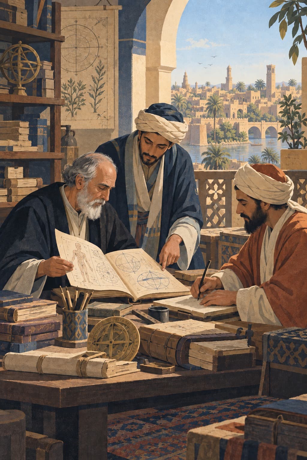 Editorial illustration for The House of Translation